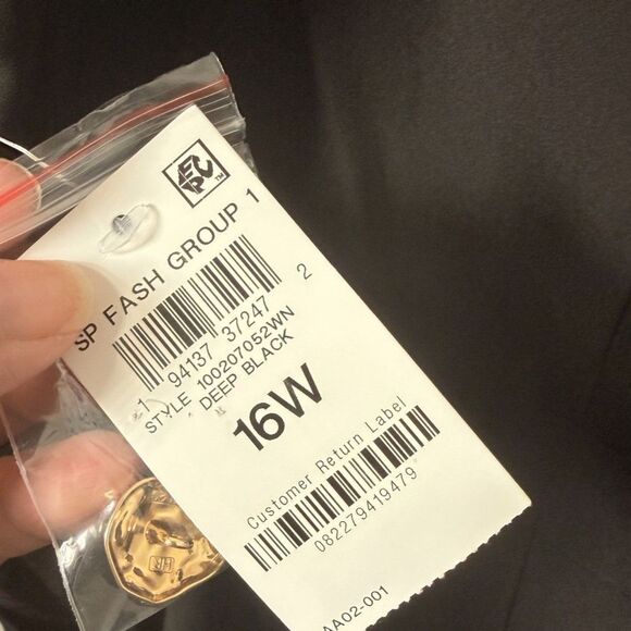 Bar III, Black Jumpsuit with Adjustable/Removable Straps, Plus Size 16W (NWT) - Picture 7 of 7